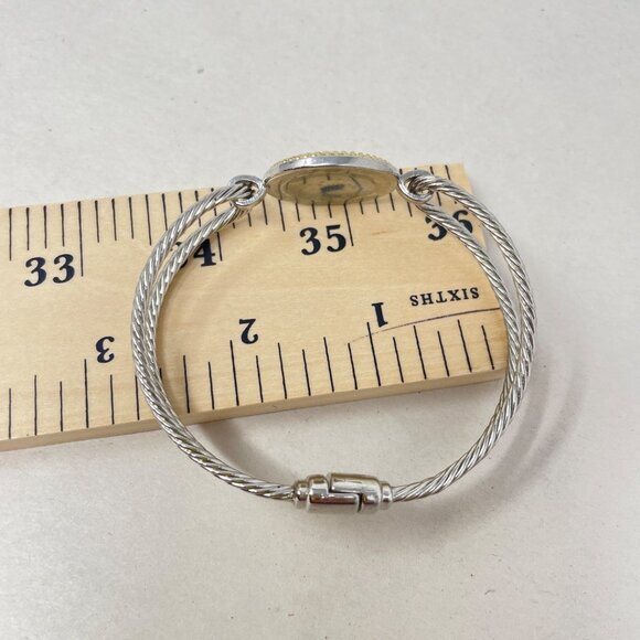 N Monogram Bracelet‎ Twisted Magnetic Clasp Silver-Tone Rhinestone Twisted Rope - Picture 7 of 7